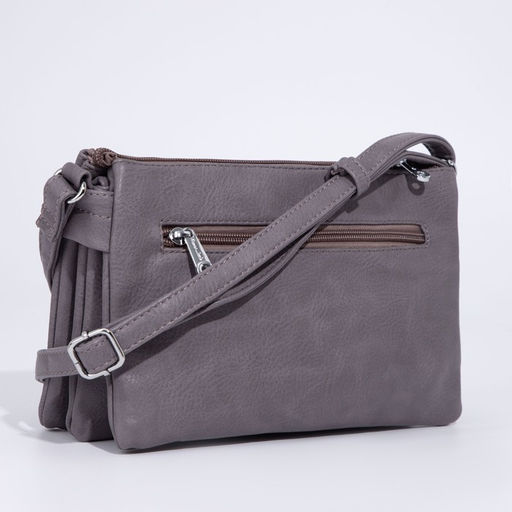 Сумка-мессенджер на молнии, цвет серый - Simaland фото 2