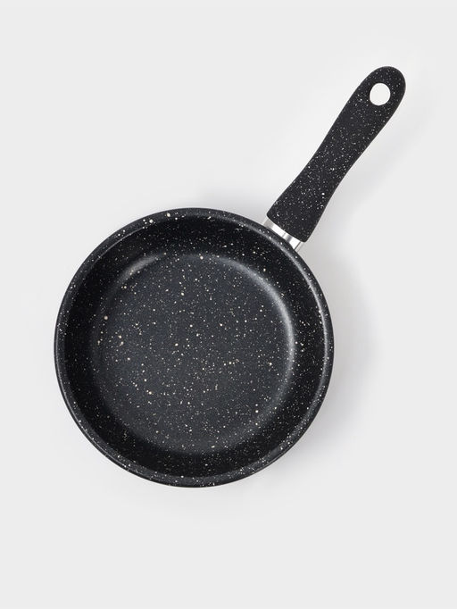 Сковорода Доляна Black Rock, d=14 см, ручка софт тач, антипригарное покрытие, индукция, чёрная