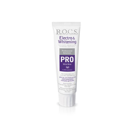 Зубная паста R.O.C.S. PRO Electro & Whitening Mild Mint, 135 гр РОКС  фото 3