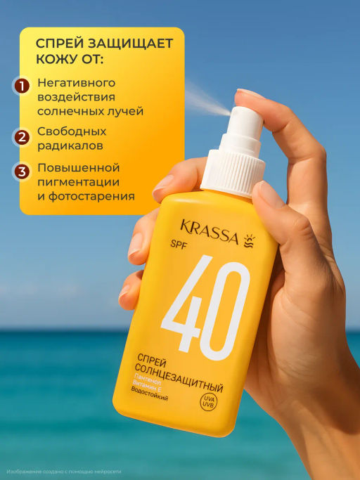 KRASSA СОЛНЦЕЗАЩИТА спрей 150мл SPF-40