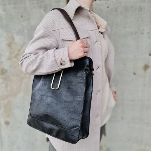 Женская сумка шоппер из эко кожи с косметичкой 0075-1 - Cidirro фото 5