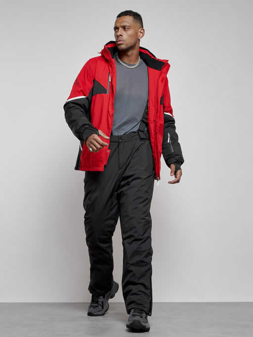 Горнолыжный костюм мужской зимний красного цвета 6319Kr - Leifensh фото 38