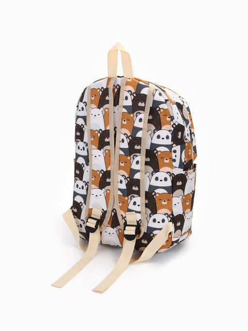 Набор: рюкзак школьный и пенал, с карманами, с принтом, размер 29?12?41 см, розовый/разноцветный