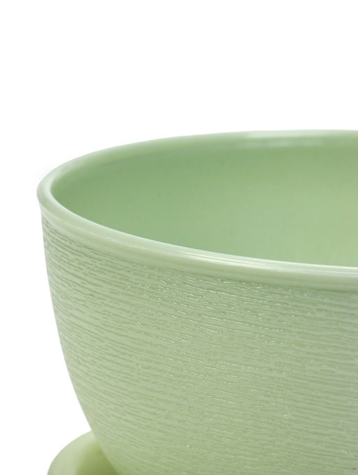 Цена за 3 шт. Горшок для цветов «Фиалочка», 500 мл, d=12.5 см, h=7 см, пластиковый, зелёный