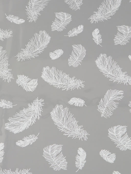 Плёнка для цветов «Перышки», прозрачная/белая, 0.6×9.3±5% м, 40 мкм, 200 г