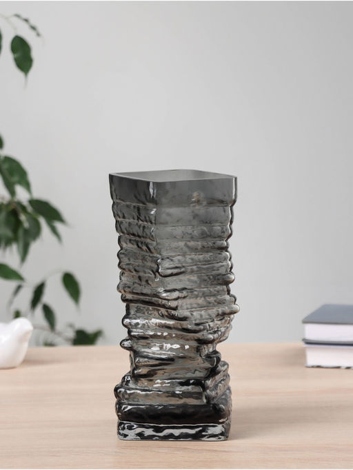 Ваза «Джойс», 23.5×10 см, стекло, чёрная