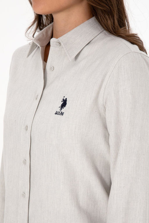Kad_n Ekru Uzun Kollu Basic G_mlek Sepette S_rpriz _ndirim - U.s. polo assn фото 7