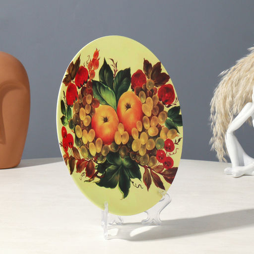 Тарелка декоративная Фрукты, вид 2, с рисунком на холсте, D = 20 см - Simaland фото 3