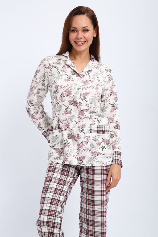 Пижама женская из футера Салли укроп