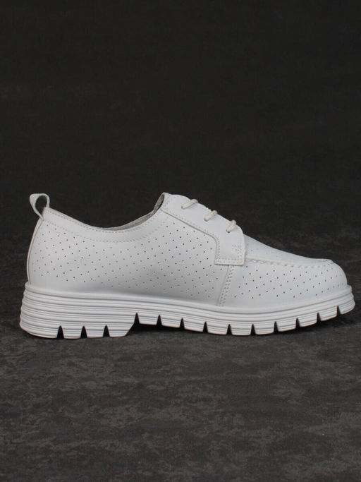 03-PDD161-5 GRAY/LT. BLUE Полуботинки женские (натуральная кожа)