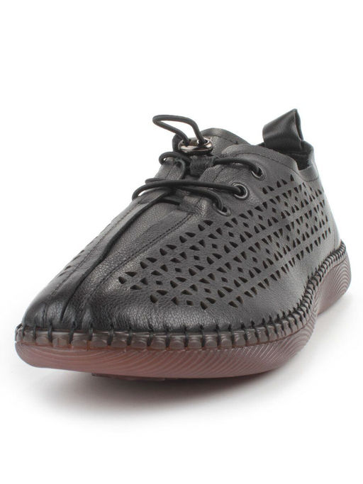 03-5005-1 BLACK Полуботинки женские летние (натуральная кожа) - Фабричный китай фото 7