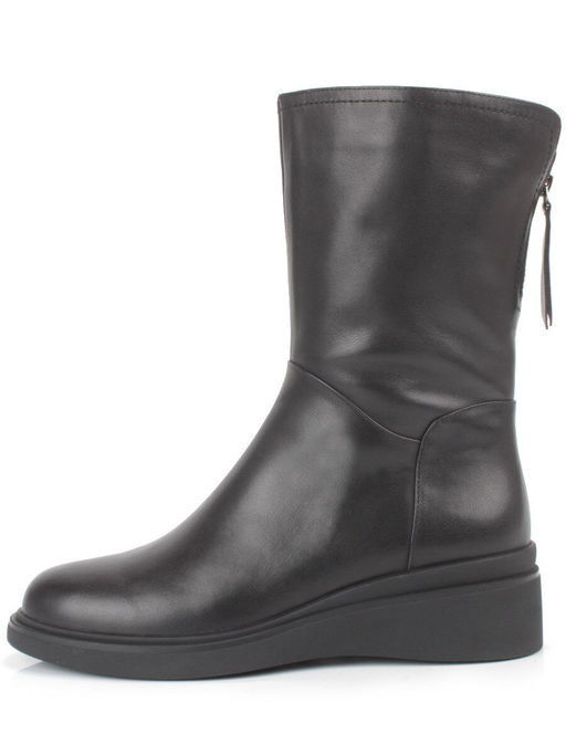 Z4212M BLACK Полусапоги зимние женские (натуральная кожа, натуральный мех) - Фабричный китай фото 6