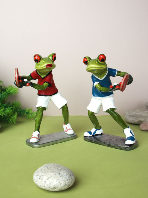 Цена за 2 шт. Фигурка Лягушка Теннисист 14 см / YX39021 /уп 2/24/ - Галеонтрейд фото 6