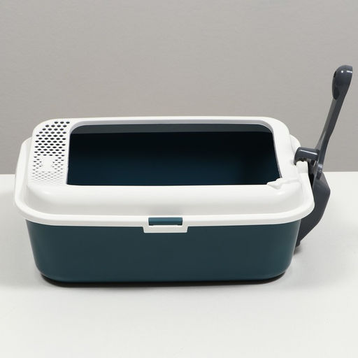 Туалет Сима с бортом + совок 30 х 39 х 13,5 см серый FIX - Пижон фото 2