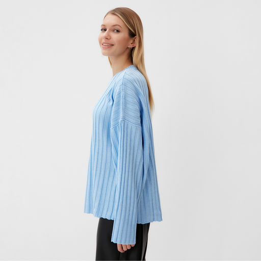 Джемпер женский вязаный MINAKU: Knitwear collection, голубой, размер 54-56