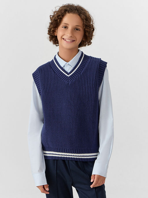 Жилет для мальчиков синего цвета