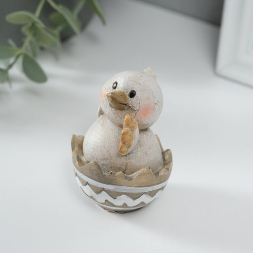 Фигурка полистоун Цыплёнок в скорлупке, 5?4.5?6.5 см