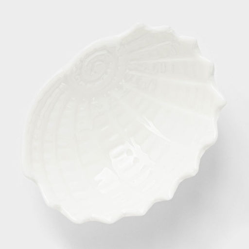 Блюдо «Ракушка», 9×7×3 см, керамика, белое