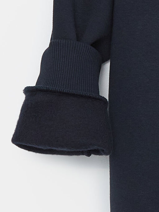 Bisiklet Yaka Bask?l? Uzun Kollu Erkek ?ocuk Sweatshirt