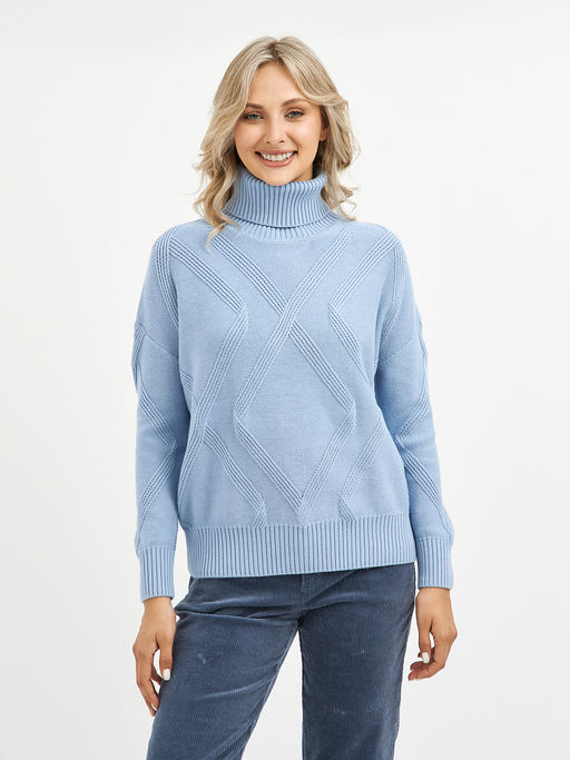 водолазка женская из хлопка с ромбами - Glenfield фото 4