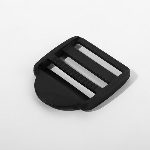 Цена за 5 шт. Пряжка регулирующая, трёхщелевая, вн. ширина=38 мм, s=3.5 мм, 10 шт., чёрная