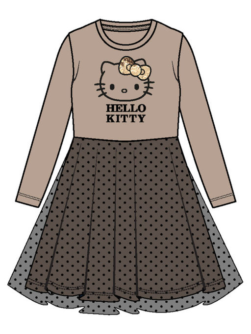 Платье PlayToday Hello Kitty из хлопка бежевое фото 6