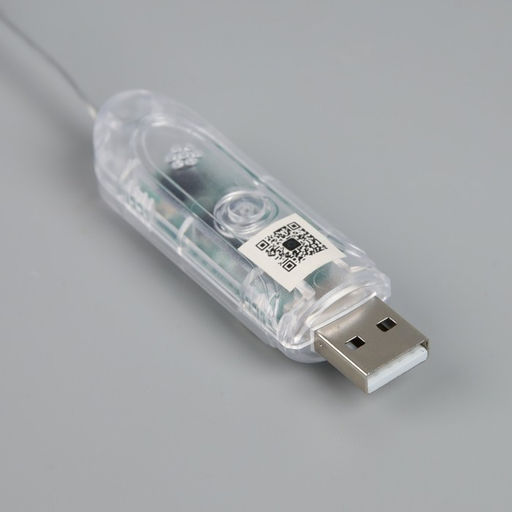 Умная гирлянда Нить 5 м роса с насадками Звёздочки, IP20, серебристая нить, 50 LED, пульт ДУ, приложение, свечение RGB, USB - Luazon lighting фото 10