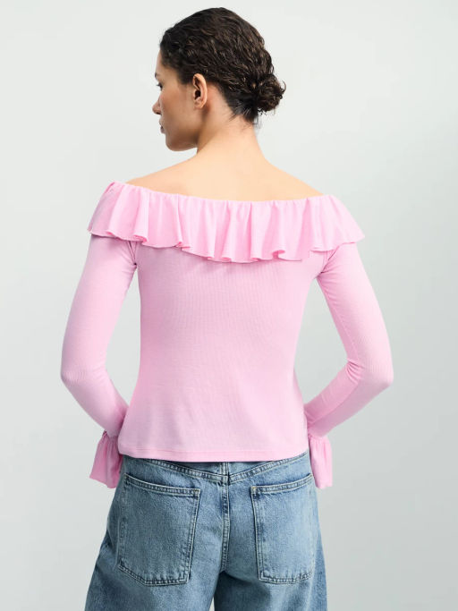 Приталенный лонгслив с рюшами / Zarina фото 6