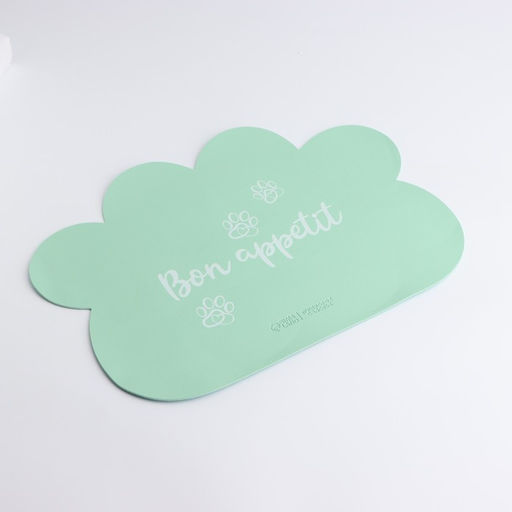 Коврик под миску форменный Лапка, 39 х 30 см, мятный - Пушистое счастье фото 3