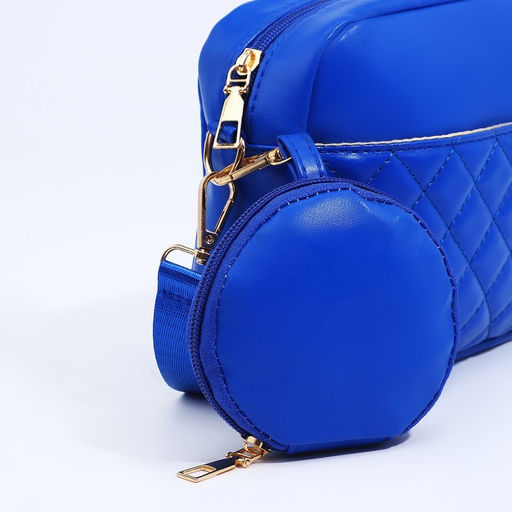 Сумка кросс-боди на молнии, цвет синий - Simaland фото 6