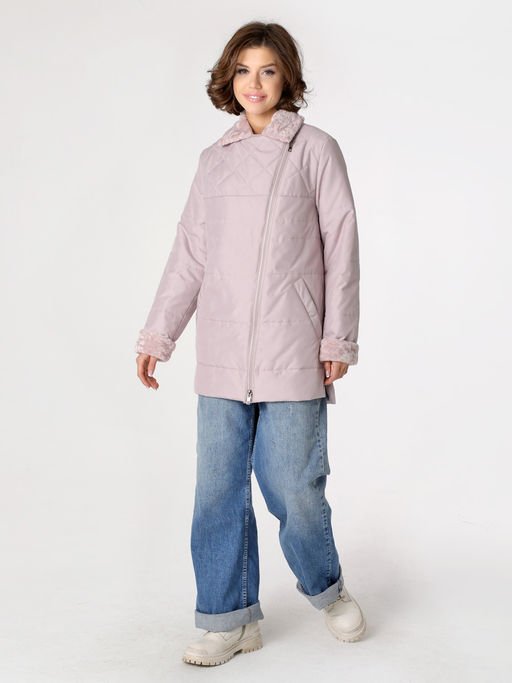 24335 Куртка серо-розовый - Dizzyway фото 2