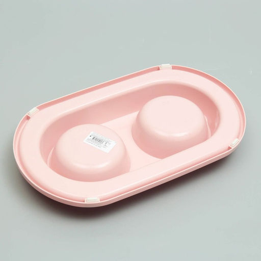 Миска для животных Мур-мяу 0,3л двойная на подставке, розовая - Пижон фото 5