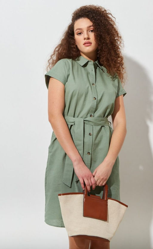 Платье F212-0322-1 khaki - Fine joyce фото 4