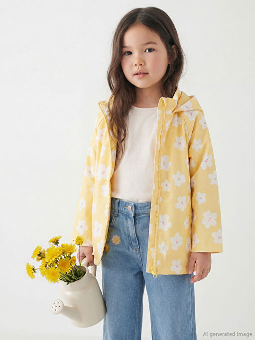 ?i?ekli K?z ?ocuk Ya?murluk