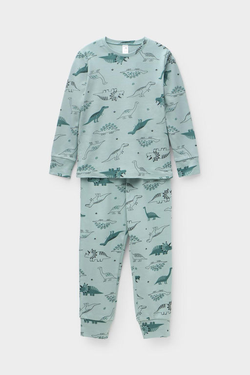 К 1552/24/голубой прибой,динозавры пижама дет