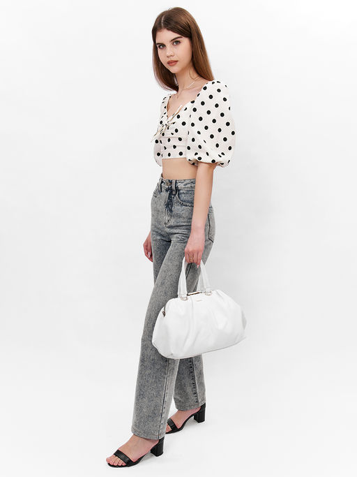 LACCOMA сумка Роза-Л815-белый эко кожа хлопок