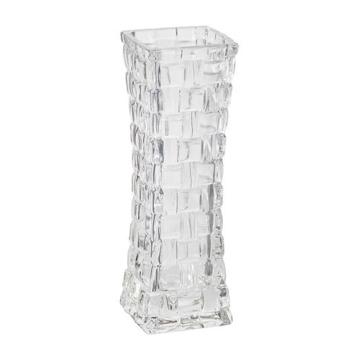 Ваза «Геометрия», клетка, 17.5×5.5 см, стекло, прозрачная