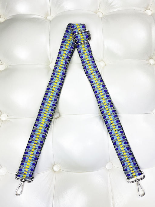 LACCOMA ремень 1000-22-4-зиг заг синий желтый полиэстр