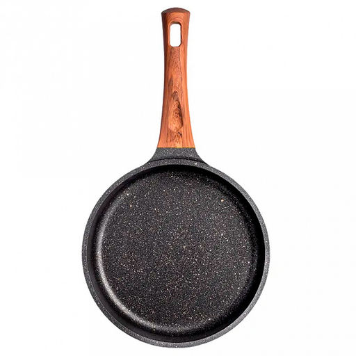 Сковорода с тефлоновым покрытием д26см "Stella", h6,8см, s0,32см, дно д23,8см, s0,4см, ручка из термостойкого пластика, ristretto (Россия)