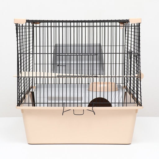 Клетка для шиншилл Пижон №11, складная, 80 х 50 х 46см, бежевая  фото 3