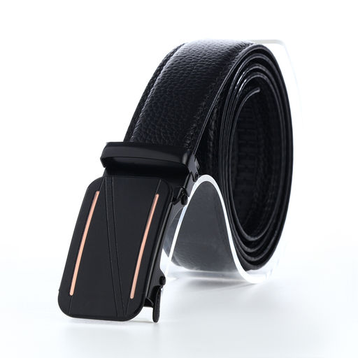 Ремень мужской, регулируемая длина, 120×3.5 см, пряжка автомат, чёрный