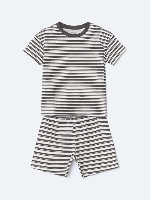 ?izgili Erkek Bebek ?ortlu Pijama Tak?m