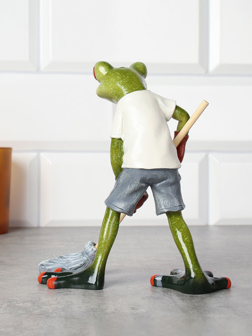 Фигурка Лягушка с шваброй 14 см / YX39016 /уп 24/ - Галеонтрейд фото 3