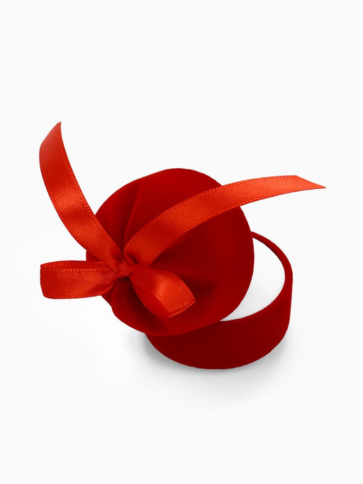 Футляр бархатный под кольцо/серьги Подарочек, 5?5?6, цвет красный, вставка белая