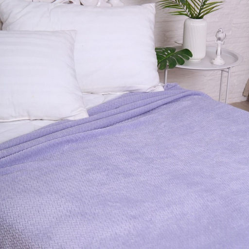 Покрывало Колетта 150х200см, фиолетовый, велсофт 270г/м, 100% полиэстер - Атра фото 2