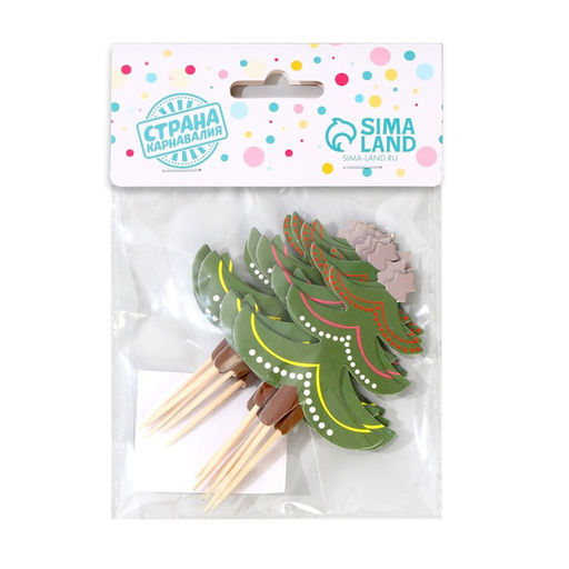 Шпажки для канапе Ёлочка с гирляндой, набор 12 шт. - Страна карнавалия фото 2