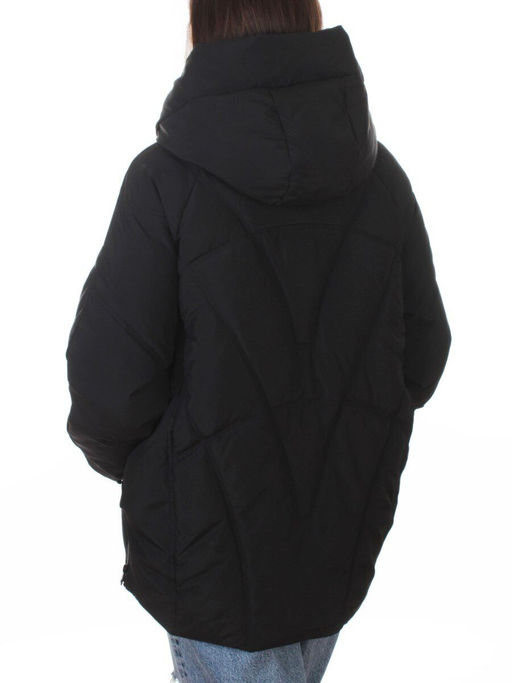 9913 BLACK Куртка зимняя женская (150 гр. холлофайбер)