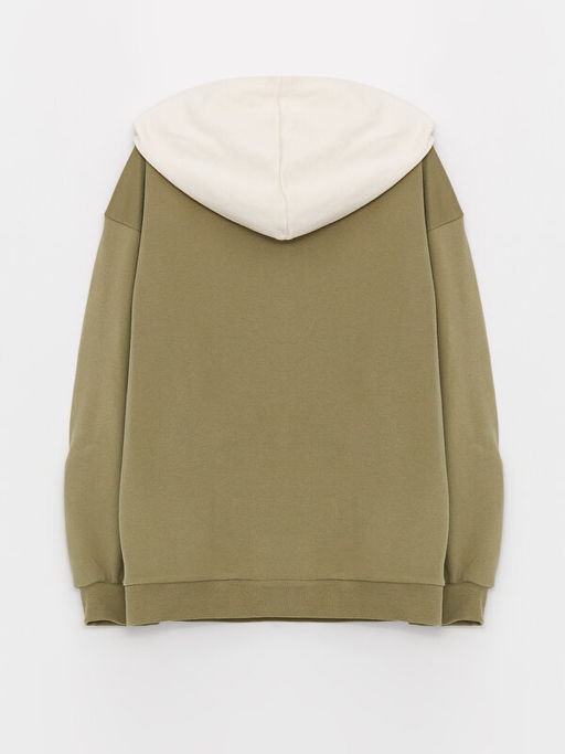 Kap??onlu Nak??l? Uzun Kollu K?z ?ocuk Sweatshirt - Waikiki фото 2