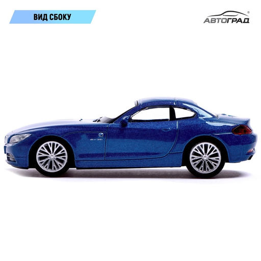 Машина металлическая BMW Z4, 1:43, цвет синий - Автоград фото 3