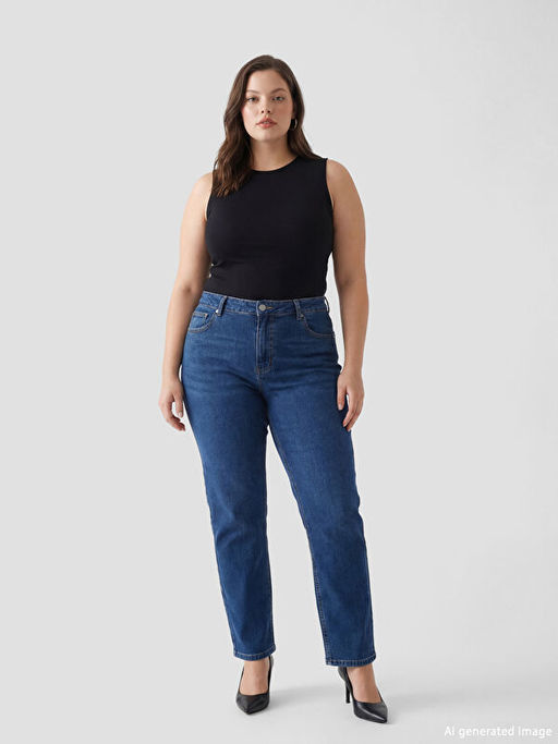 Mom Fit Kad?n Jean Pantolon